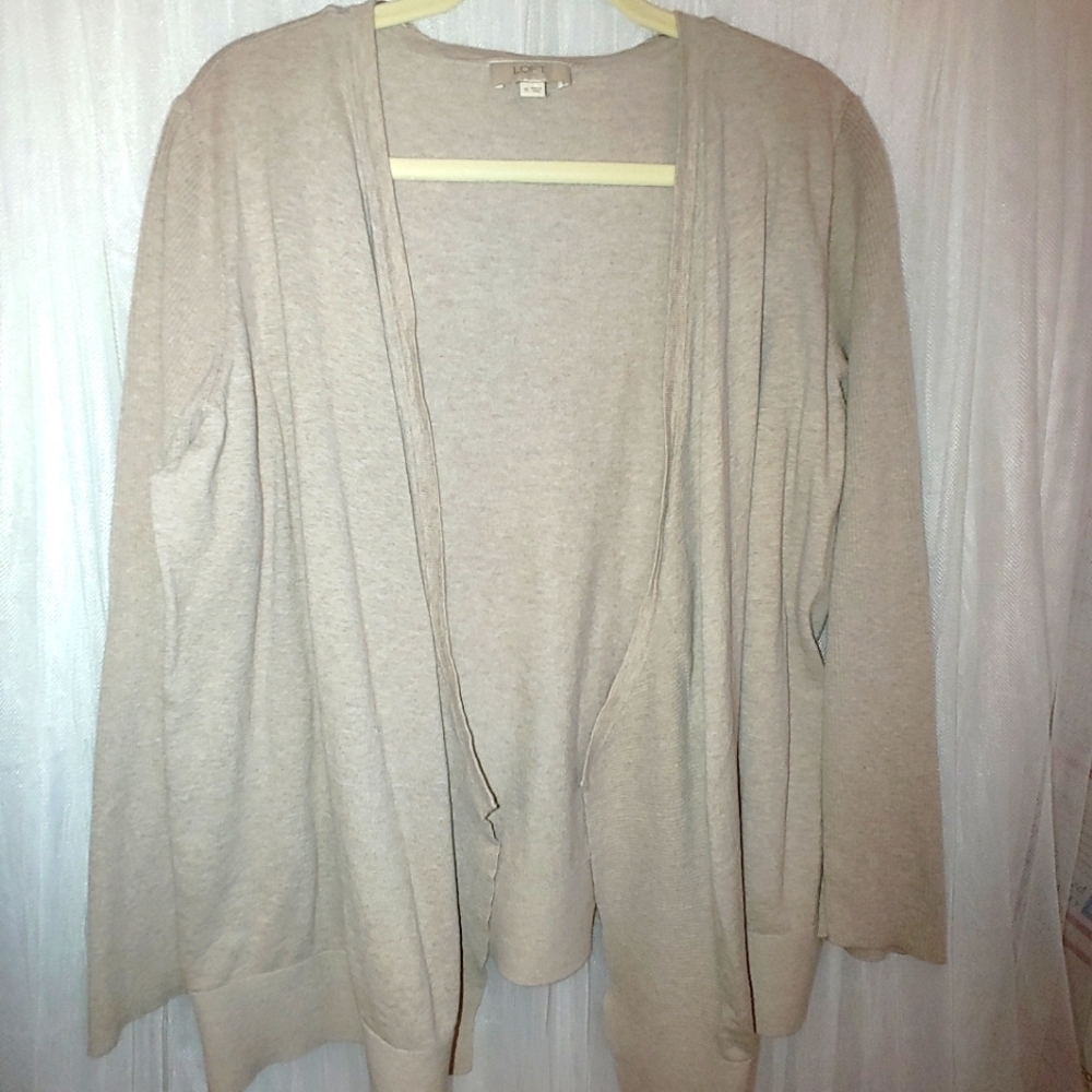 Loft Tan Long Sleeve Cardigan size XL